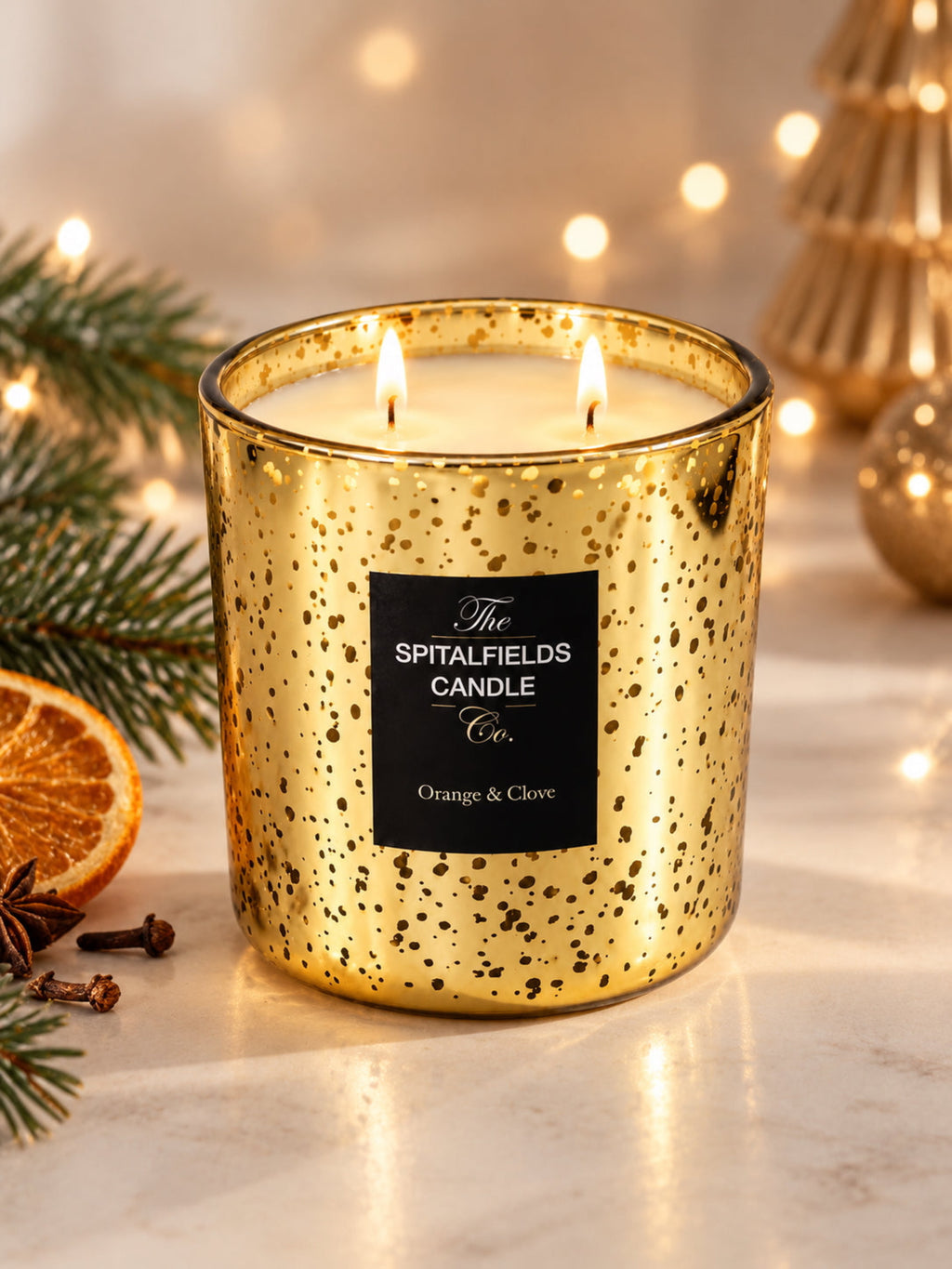Gold  Double Wick Candle