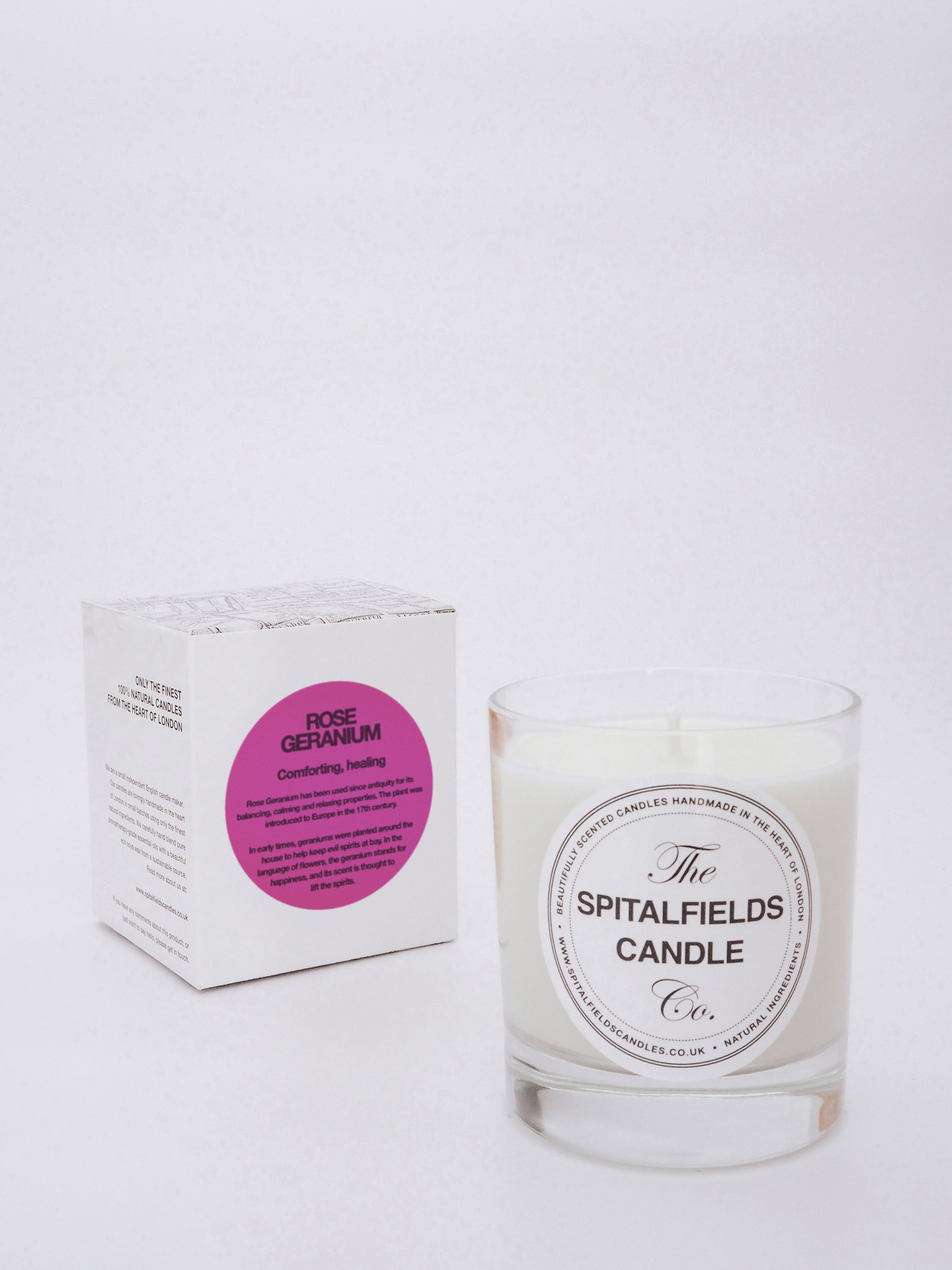 Rose Geranium Natural Candle