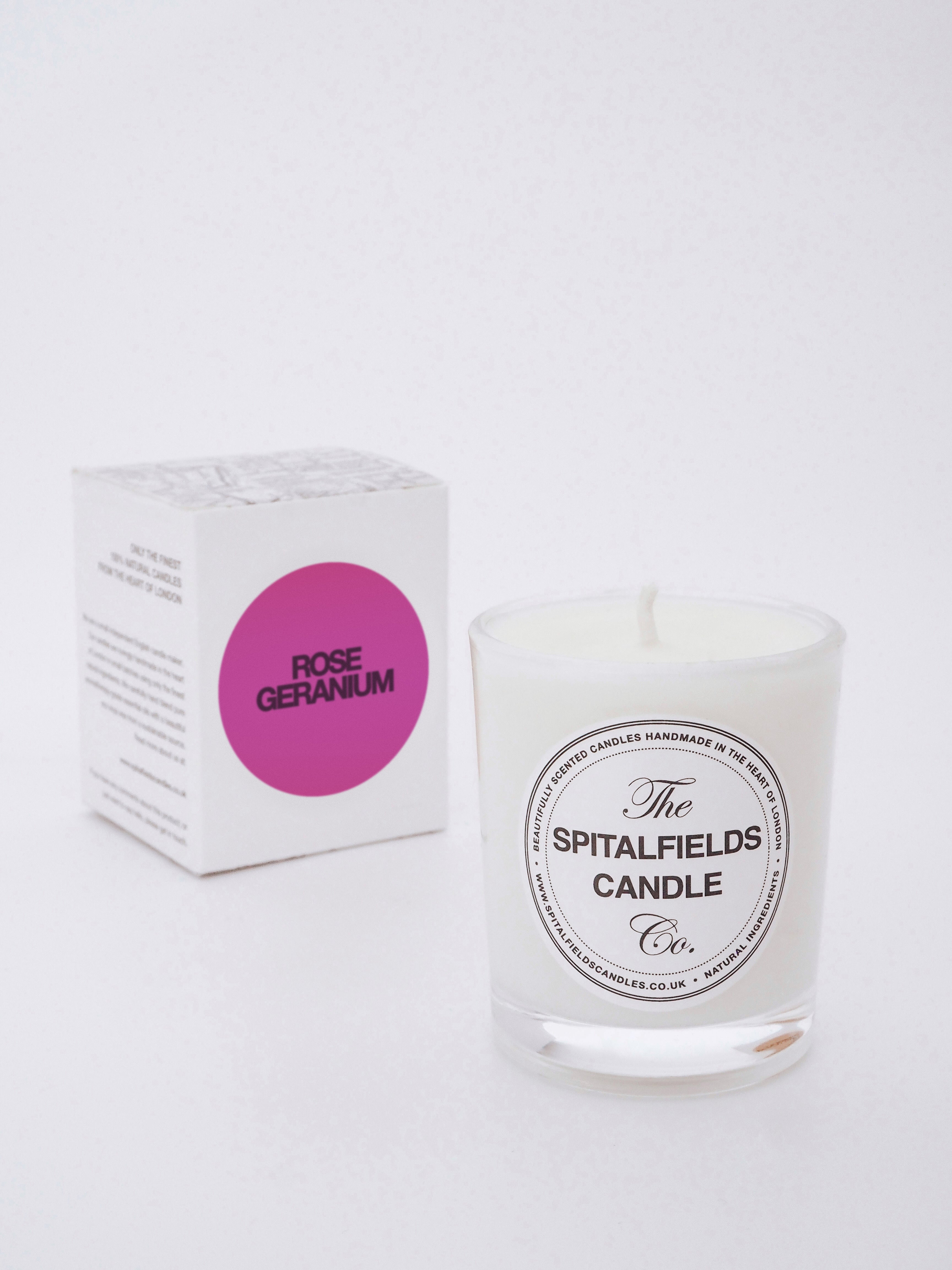 Rose Geranium Natural Candle